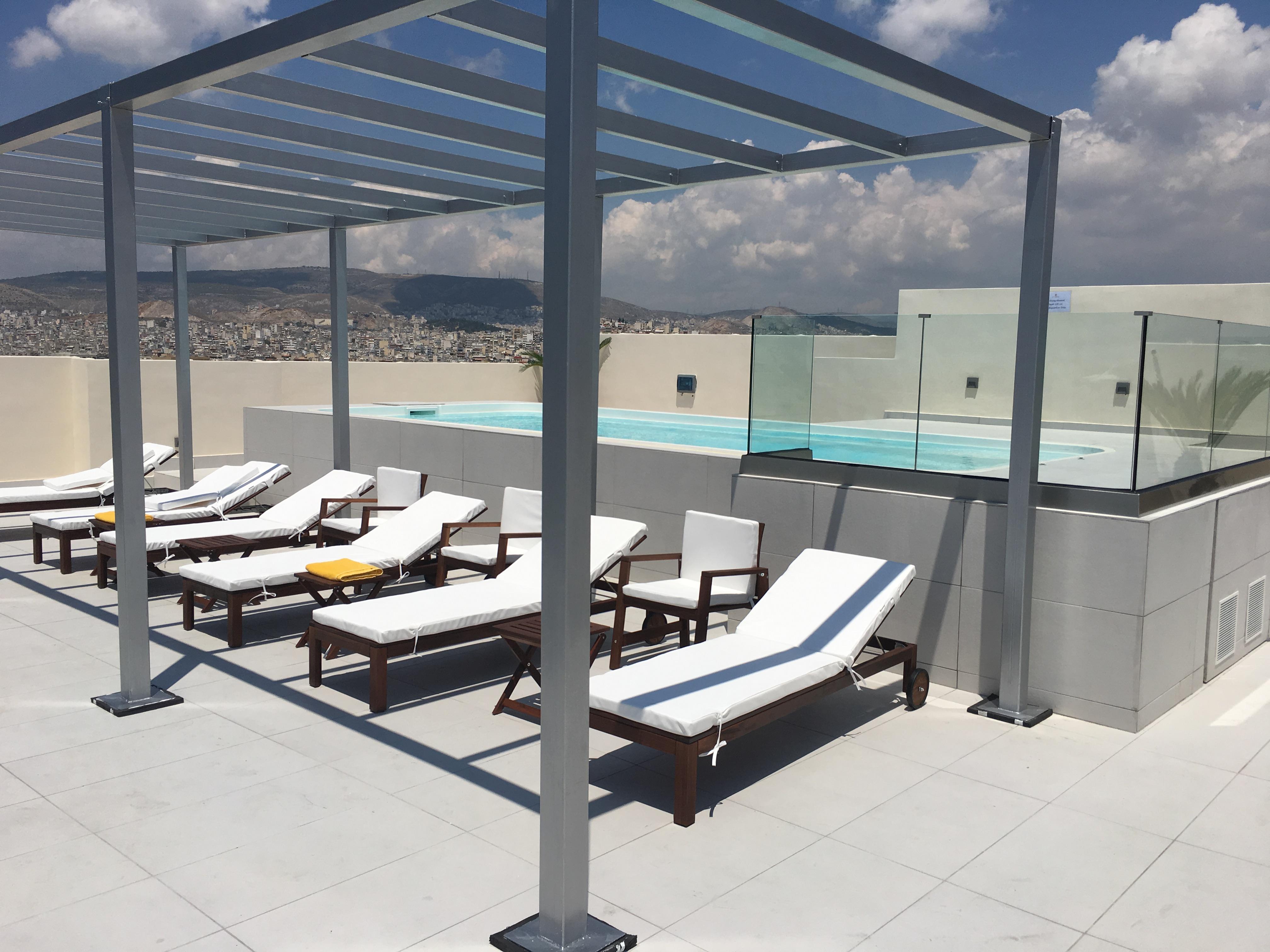 Piraeus Theoxenia Hotel Kültér fotó Rooftop pool